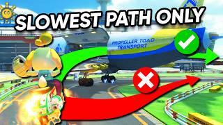 Can I WIN by Taking the SLOWER Path? | Mario Kart 8 Deluxe