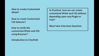 Selenium Tutorial Locator - Part II | XPath-CSS Selector Locator Tutorial | by IT Industry Tutorials