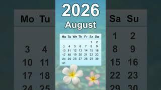August 2026 Calendar