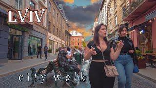  LVIV CITY - OLD TOWN  Walking Tour [4K]– A Walk to the Sounds of a Real City. Ukraine