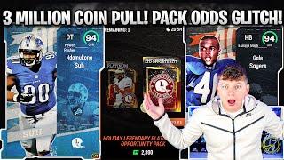 3 MILLION COIN PULL! PACK ODDS GLITCH! LEGENDS SUH, SAYERS, AND MORE!