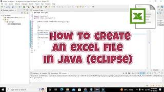 how to create an excel file in java eclipse | how to generate an excel file in java in eclipse