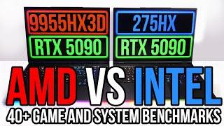 AMD Ryzen 9955HX3D 55% Faster CPU Bound Games vs Intel 275HX! 40+ Game/System Benchmarks