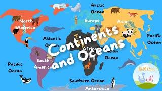 Learn Continents and Oceans | Animals in each continent and ocean