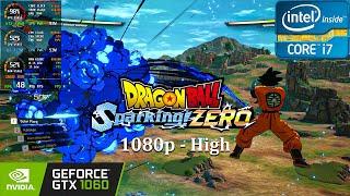 Dragon Ball Z sparking zero | GTX 1060 3GB | High settings | core i7 4790 | 16GB RAM