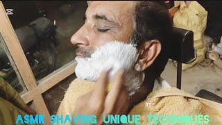 ASMR INDIAN STREET BEARD SHAVING | SHINING WITH YOUNG BARBER | [ASMR NOMII]