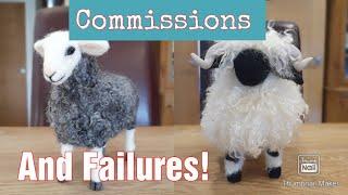 Three Commissions | My First Ever Felt | And Some Funny Failures! | Needle Felting Animals