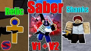 HOW TO GET SABER V1 + V2 In Blox Fruits 2024! Roblox