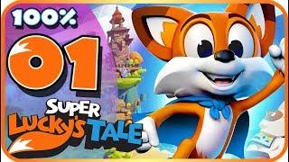 Super Lucky's Tale Walkthrough Part 1  100%  (PC, XB1) World 1 - Level 1 & 2