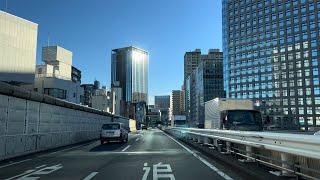 [ Driving Japan ] Tokyo City Highway. You can sleep peacefully while watching the sunset.　首都高速