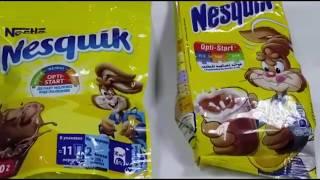 Какао Nestle Nesquik разная упаковка, разное содержимое для разных стран мира. Канал ИП сравниваем