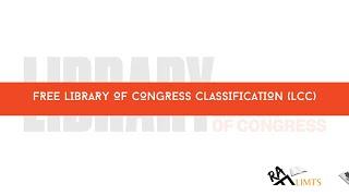 Free Library of Congress Classification (LCC)