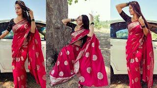 Diva Saree Draping | Ultra Low Waist Saree Vlog New | Unique Saree Poses #saree