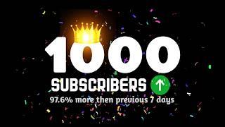 How To Complete 1000 Subscribers In Just 7 Days 