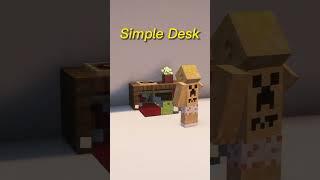 Simple Desk! #minecraftbuilding #buildtips #minecraft #minecrafttutorial #shorts