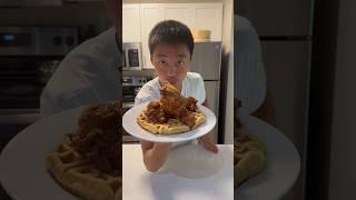 Chicken and waffles #shorts #cooking #recipe #chickenrecipes #waffle #trending