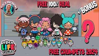 All FREE REAL CRUMPETS 2024 in Toca Boca Life World ️