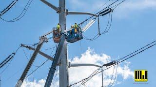 M. J. Electric Service Video Highlight | Overhead Line Work 1