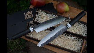 Japanese style knives, Kitchen chef knives. Handmade knives.