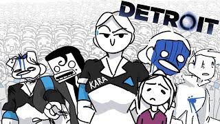 ВЕСЬ Detroit: Become Human ЗА 8 МИНУТ ( АНИМАЦИЯ Детроит ) ЧАСТЬ 2