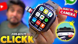 A Better 4G ANDROID Smartwatch with *Built-In CAMERA* !! ️ Fire-Boltt CLICKK Smartwatch Review