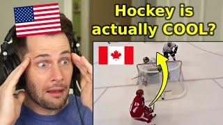American Reacts to the CRAZIEST Hockey Goals Ever