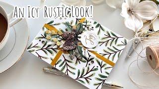 A RUSTIC Card with and ICY Centerpiece! | Cardmaking with Spellbinders Club Kits | July 2024