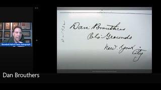 Dan Brouthers Baseball Hall of Fame Autograph Analysis.   Don't always trust the PSA Database.