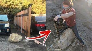 This Geologist Gets Revenge On Neighbors Who Blocked Her Car With A Huge Boulder