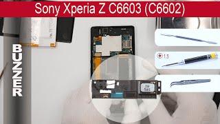 How to replace   loudspeaker  Sony Xperia Z C6602 C6603 (L36i, L36h, L36a)