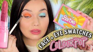 Colourpop x Barbie Eye Swatches + Lip Swatches! FULL COLLECTION