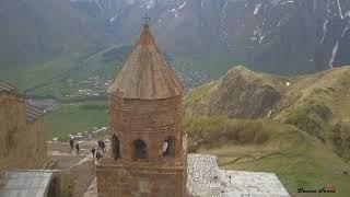 Kazbegi Georgia by drone, a whole new world.