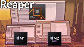 Reaper Test: MacBook Pro M2 Max, M1 MBP, and Ryzen 9 7950X