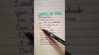 Shape of you #music #lyrics #lovesong what's next @worldoflyrics