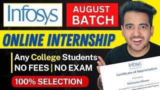 Infosys Springboard Internship 2024  Free Online Internships for College Students : August Batch