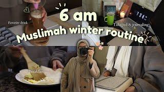 WINTER MORNING ROUTINE OF A MUSLIMAH 2024 ️ㅣProductive, Tahajjud & realistic.