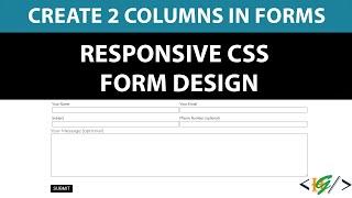 Create 2 Columns in Forms | Responsive Form CSS Design | Contact Form 7 | WordPress | PHP | HTML