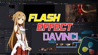 How to make a  flash effect Davinci  resolve 18 ?