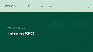 Intro to SEO | Wix SEO