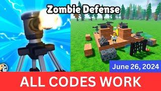 *All CODES WORK* Zombie Defense ROBLOX, June 26, 2024