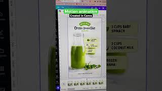 Motion animation effect created in Canva | Design a hidden recipe scroll animation