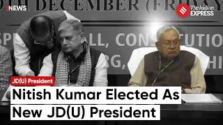 Nitish Kumar Takes Over as New JDU President After Lalan Singh Resigns