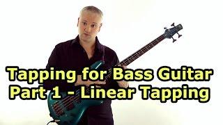 Tapping For Bass Guitar Lesson - Fast Van Halen / Billy Sheehan style Linear Tapping