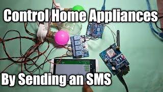 Control Home Appliances Using #GSM module SIM 900A by sending an SMS.