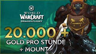 Mehr als 20.000 Gold/Stunde + Mountdrop - einfach & anfängerfreundlich | WoW Dragonflight Gold Guide