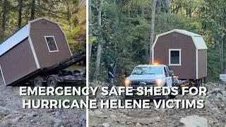 Emergency Safe Sheds for Hurricane Helene Victims. Help from Art from Bri from Scratch!