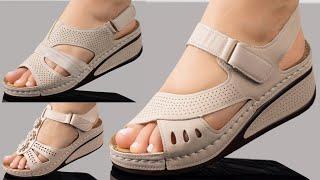 2023 BEAUTIFUL COMFY BEIGE SANDALS NEW DESIGNS FOR LADIES LATEST SLIP ON APPEALING BEIGE FOOTWEAR