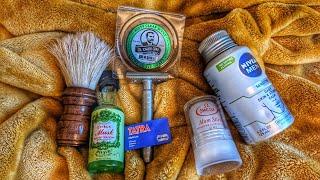 First Shave with the Winning Razor by Wet Shaving Club - Tatra Platinum blade - Col. Conk Lime