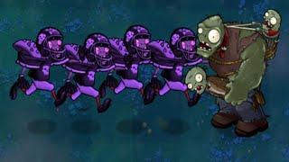 4 Giga-Football Zombies vs 1 Gargantuar FIGHT // Plants vs Zombies