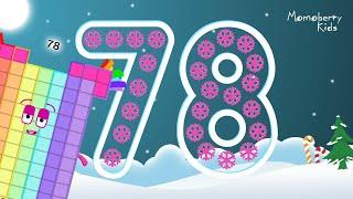 Numberblocks 78 Magic Run Special Christmas - Numberblocks Adventure | Number Counting Go Snowy